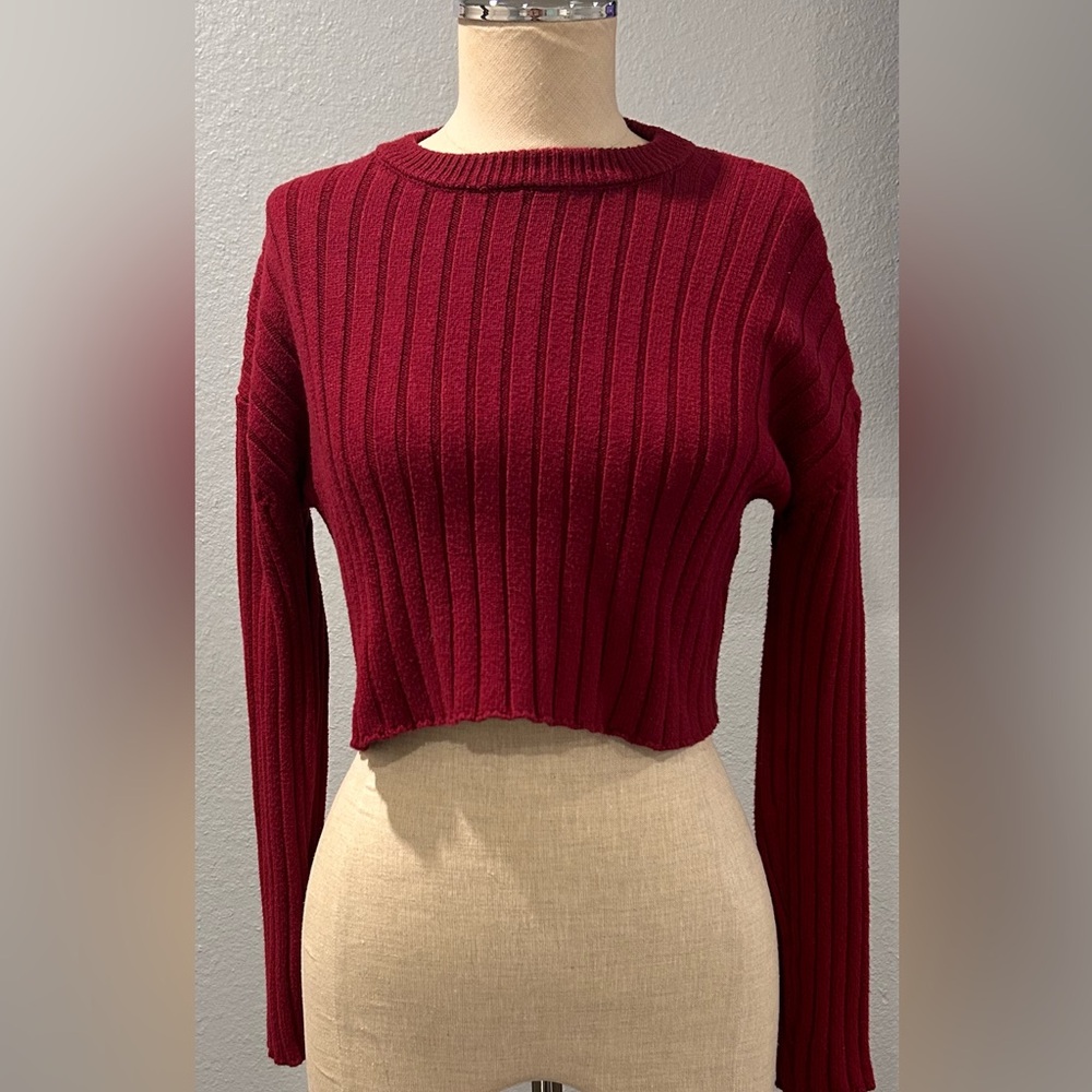 Cute Maroon Forever 21 Long Sleeve T shirt